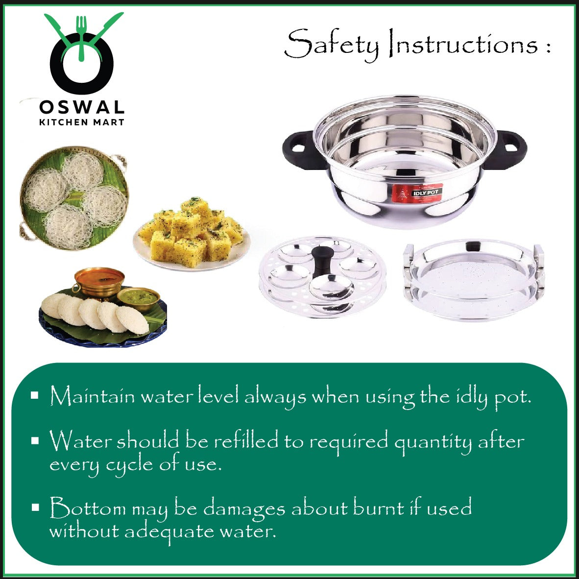 Eurostyle Stainless Steel Idli Steamer , Idiyappam & Dhokla Steamer - ISI Mark Certified(2Idli plates(10idlis) +2 Steamer Plate)3L capacity /3Years warranty/Induction Friendly/Multi-Tier Steaming Cookware for Idli, Dhokla, Modak & More(Pack Of 1)