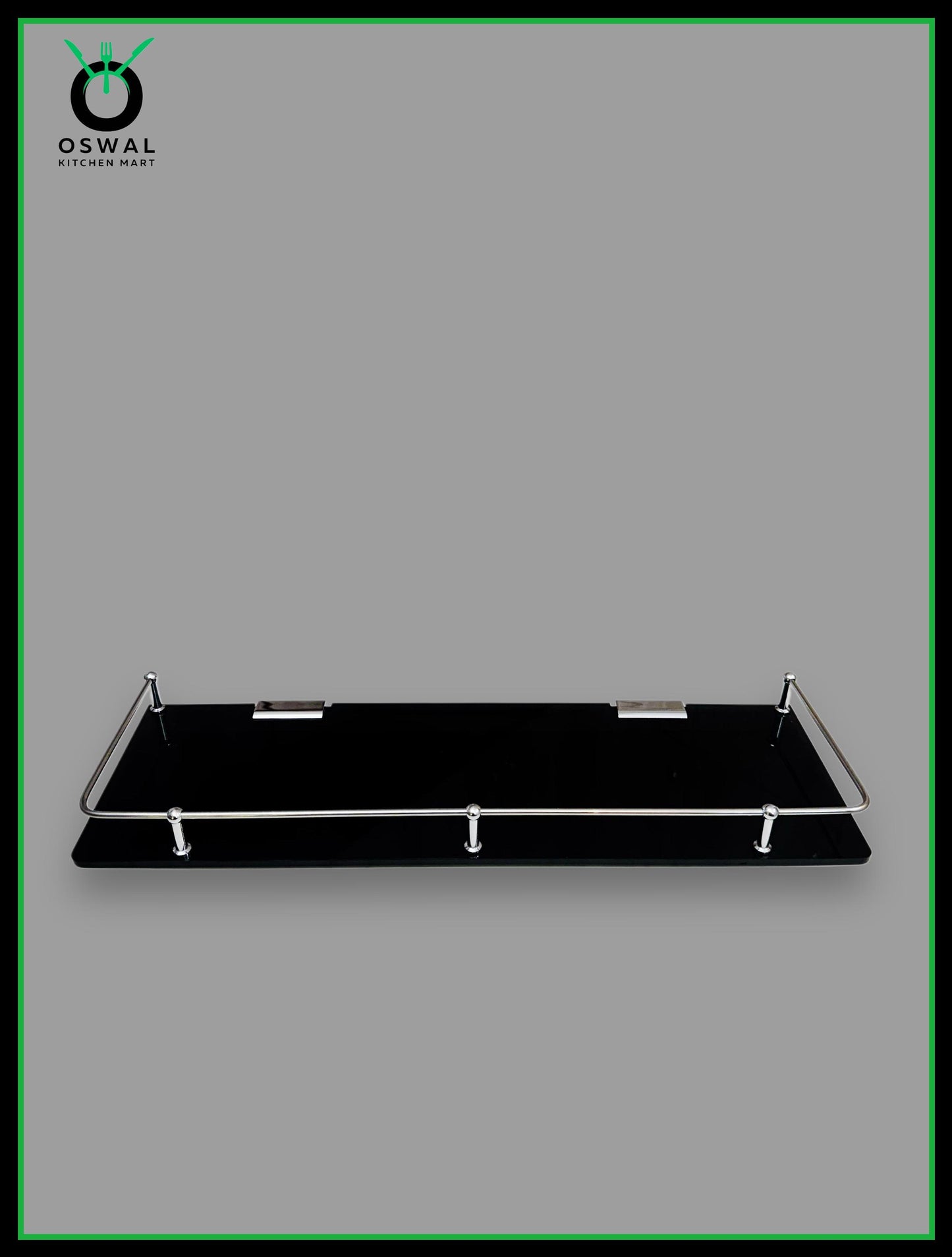 Chirag Black Acrylic Wall Shelf 18x6 inch – Bathroom & Kitchen Rack (Pack of 1)