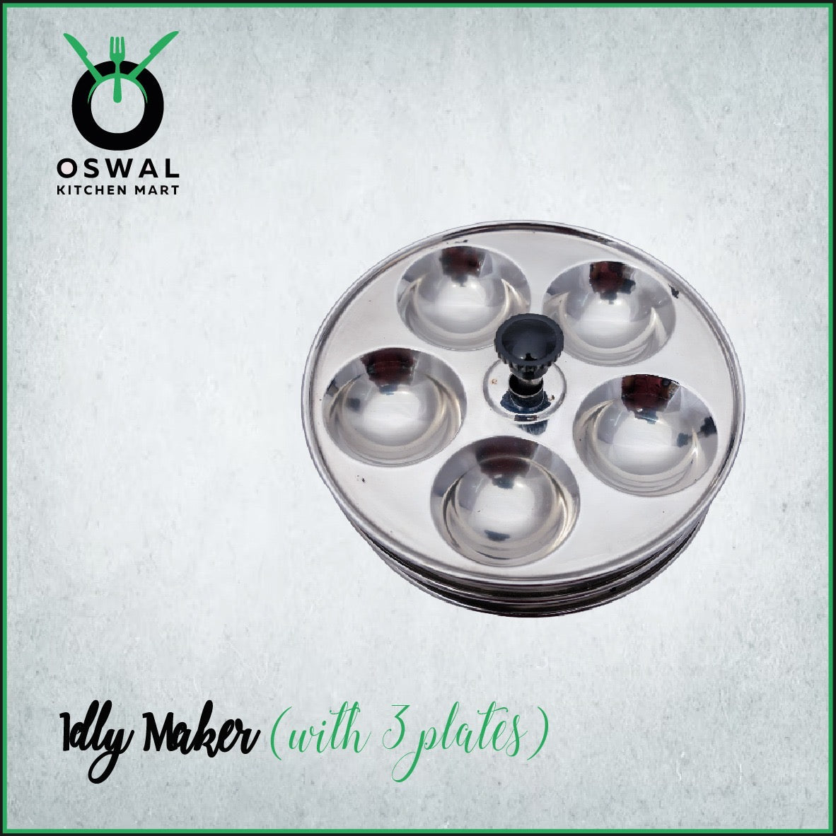 Stainless Steel 3-Tier Mini Idli Plate With Stand | Makes 15 Mini Idlis at Once | Pack of 1