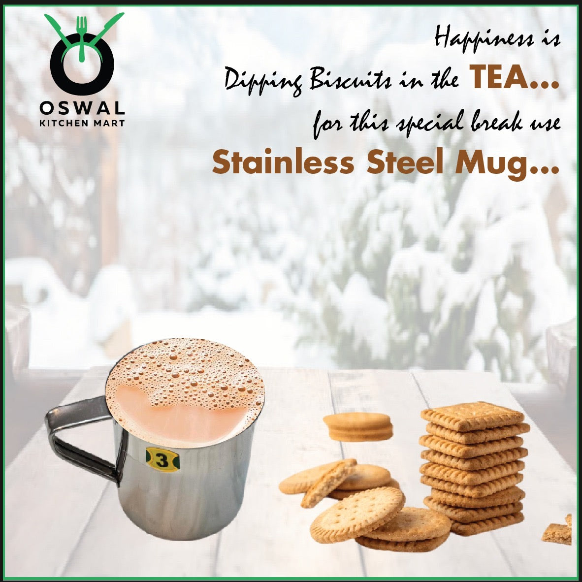 Stainless Steel Mini Mug – 250 ml (Approx) | 3.5 Inch Height & Diameter | Heavy Quality| Small Steel Tea Cup with Handle |Pack of 1