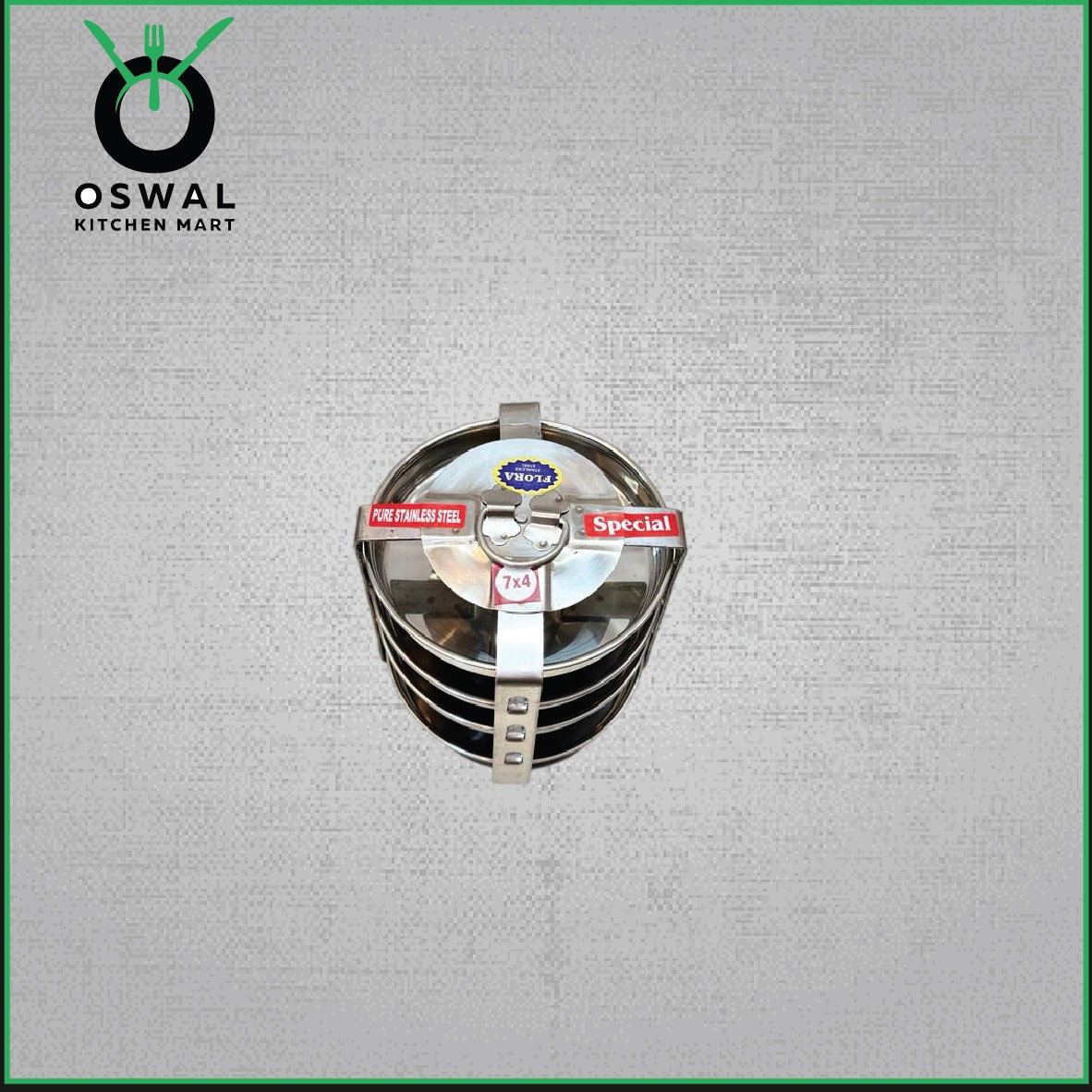 Stainless Steel 4 Plate Thatte Idli Stand| Thatte Idli Plate with Stand| Stainless Steel Dhokla/Thatte Idli Stand With 4 Plates| Pack of 1