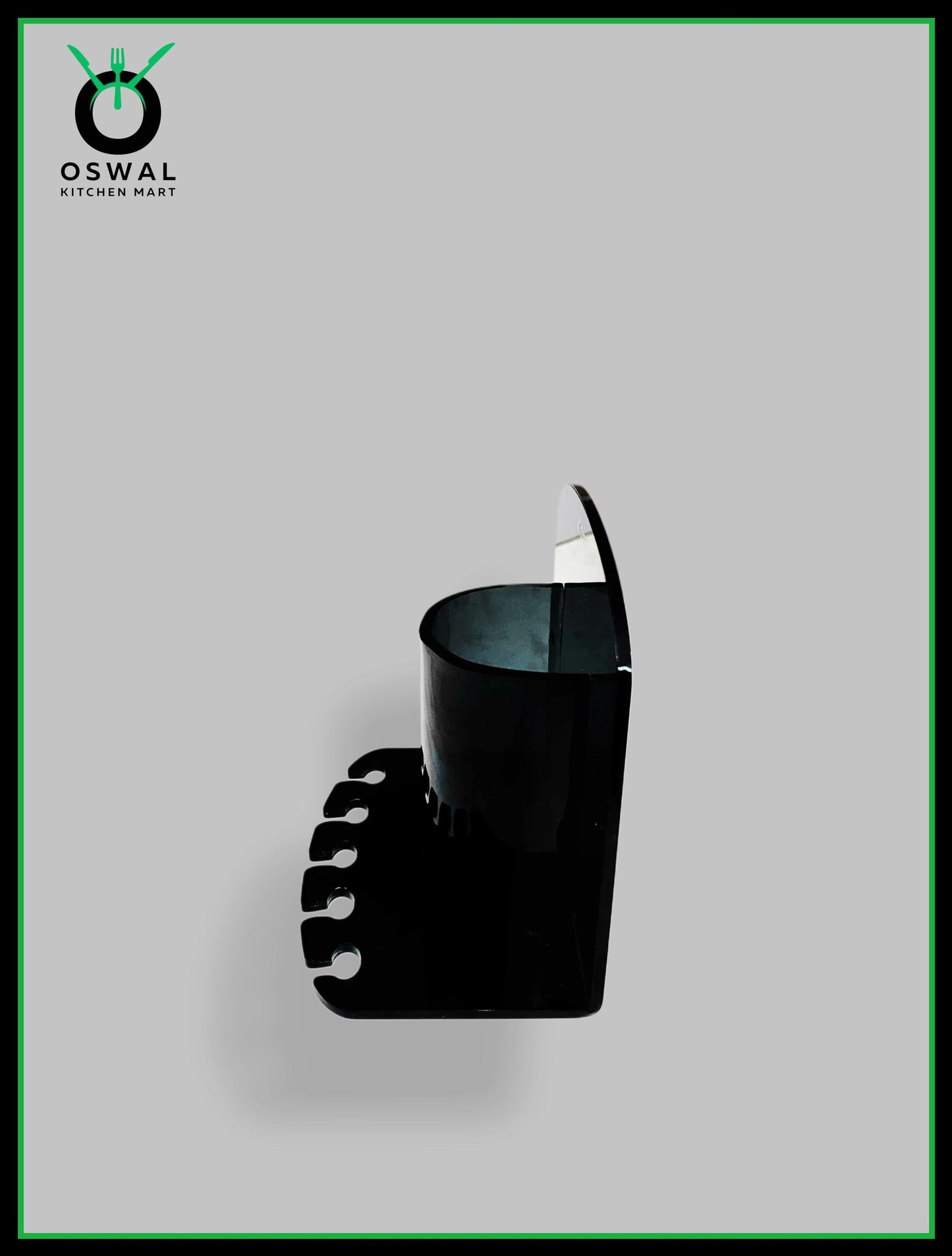 Chirag Black Acrylic Toothbrush & Toothpaste Holder – Wall Mounted Bathroom Organizer (Pack of 1)