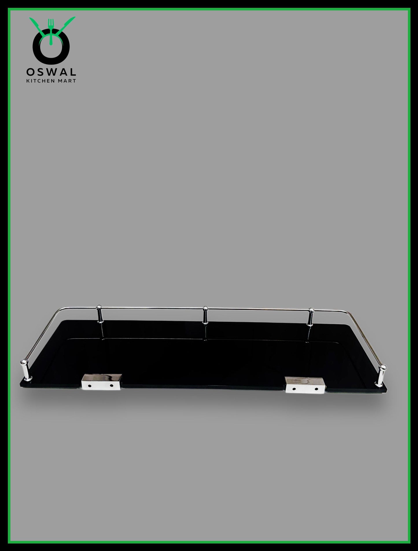 Chirag Black Acrylic Wall Shelf 18x6 inch – Bathroom & Kitchen Rack (Pack of 1)