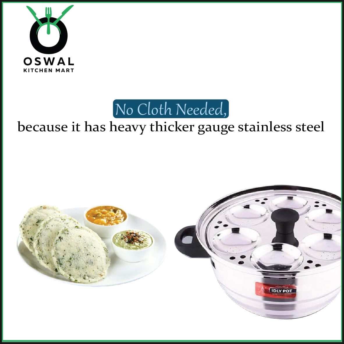 Stainless Steel Idli Steamer with 3 Idli Plates(18 Idlis) & 1 Steamer Plate | ISI Mark Certified|Gas & Induction Compatible|Durable Knobs & Handle |EuroStyle Multipurpose Cookware for Idli, Dhokla, Modak & Serving More(Pack Of 1)