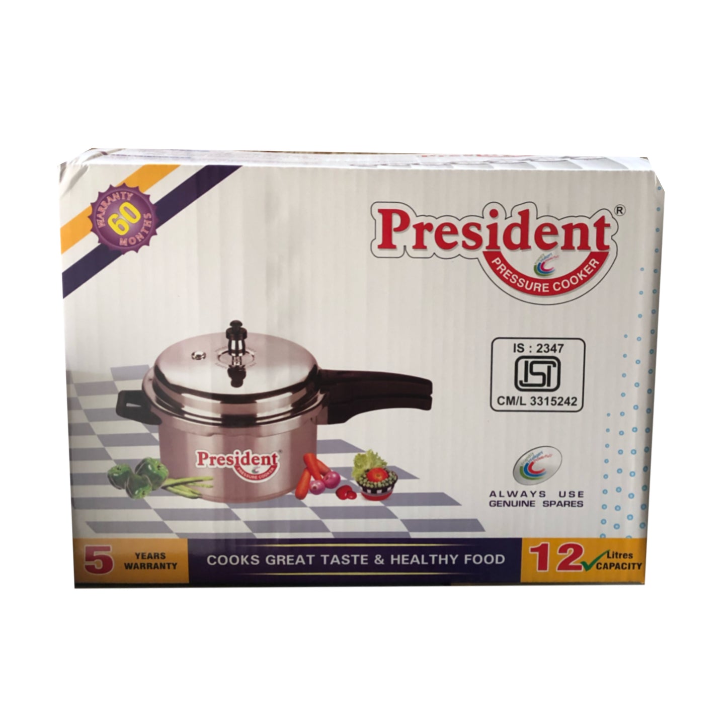 President 12L Pressure Cooker