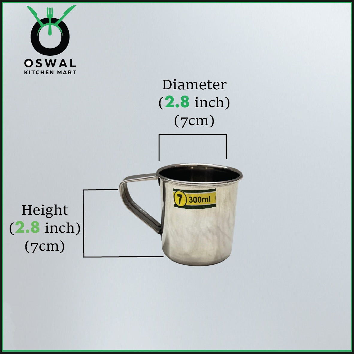 Stainless Steel Mug 300ML |Stainless Steel Coffee Mug | Steel Cup with Handle | Steel Cups for Tea for Home, Travel, Outdoor | Tea, Coffee & Milk Mug | Rust-Proof Camping & Hiking Mug (Pack Of 1)