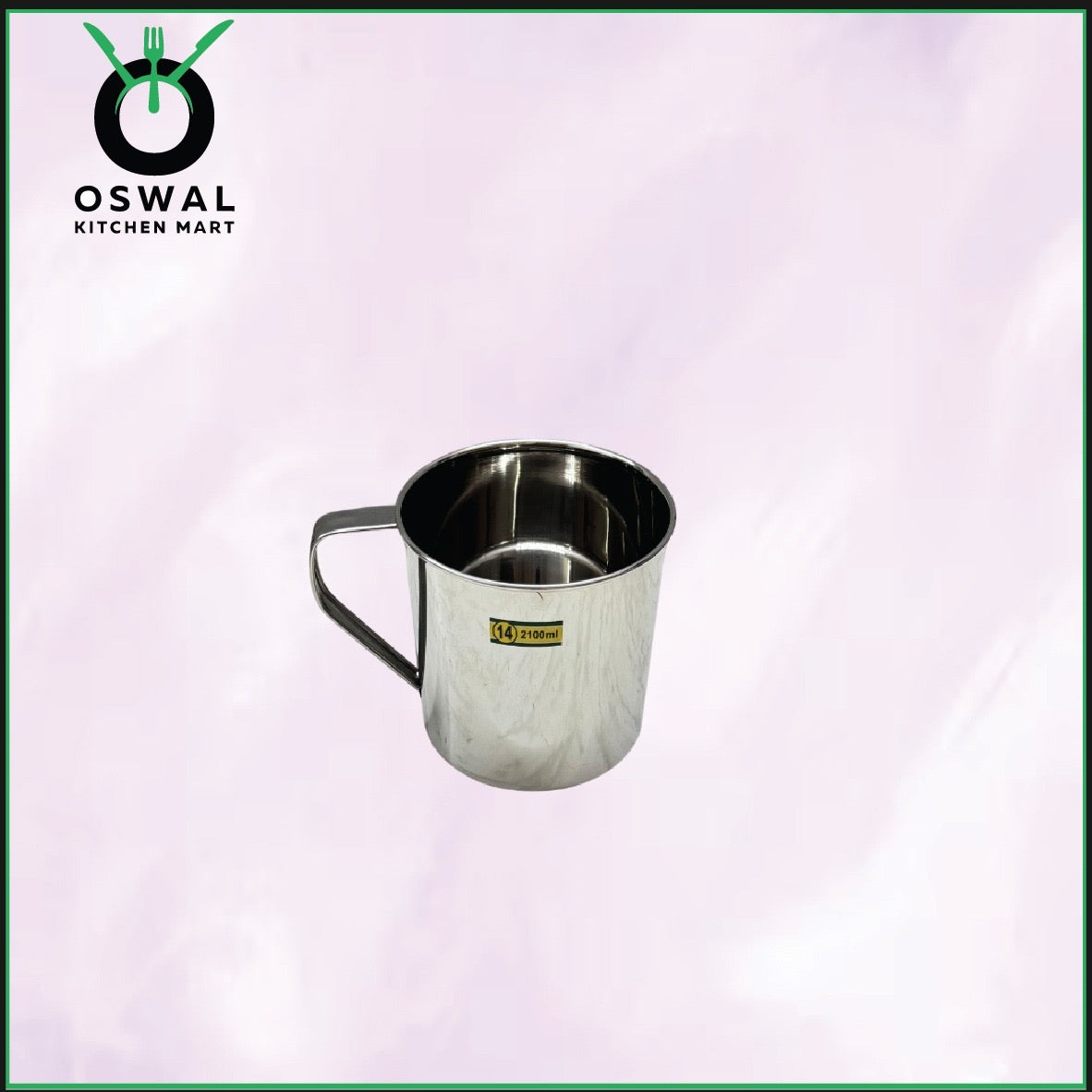 Stainless Steel Mug 2100ML |Stainless Steel Coffee Mug | Steel Cup with Handle | Steel Cups for Tea for Home, Travel, Outdoor | Tea, Coffee & Milk Mug | Rust-Proof Camping & Hiking Mug (Pack Of 1)