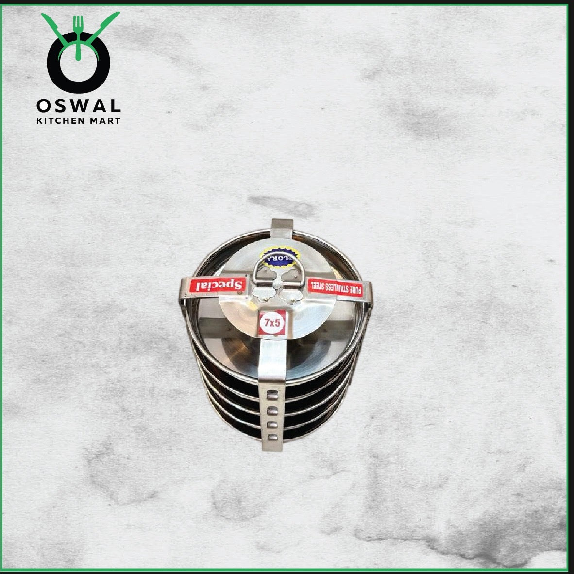 Stainless Steel 5 Plate Thatte Idli Stand| Thatte Idli Plate with Stand| Stainless Steel Dhokla/Thatte Idli Stand With 5 Plates| Pack of 1