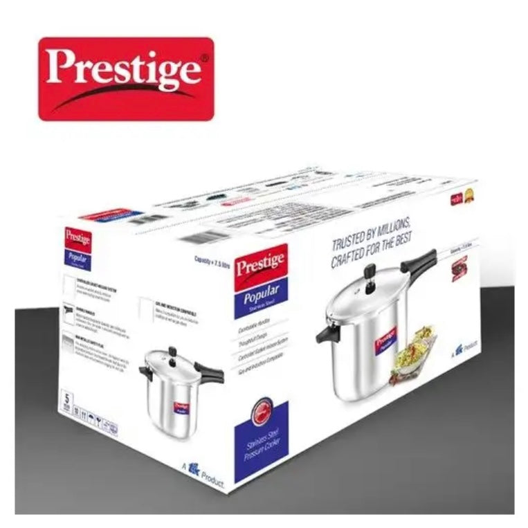 Prestige Popular Stainless Steel 7.5L Pressure Cooker