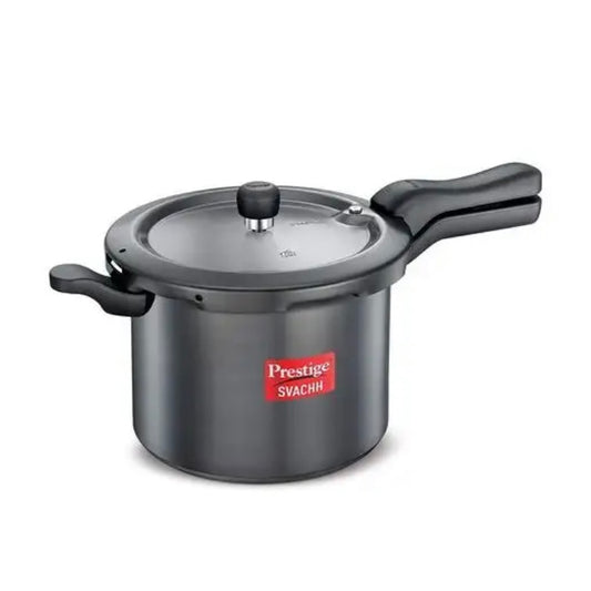 Prestige Svachh 7.5L Outer Lid Pressure Cooker With Hard Anodized Aluminium Body (Black)