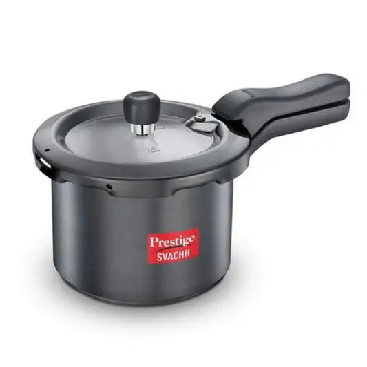 Prestige Svachh 3L Outer Lid Pressure Cooker With Hard Anodized Aluminium Body (Black)