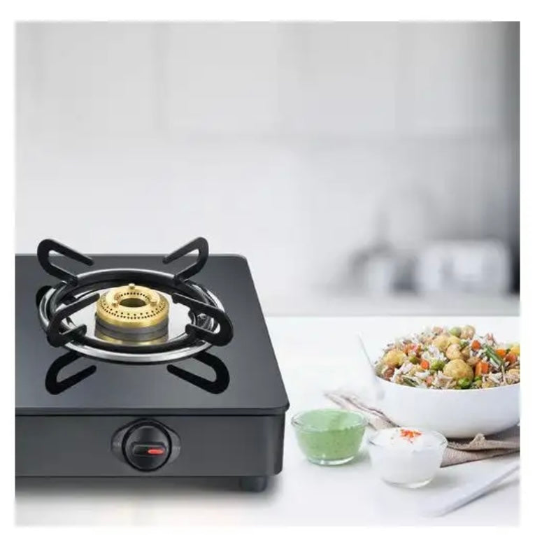 Prestige Magic Toughened Glass Top 2 Brass Burner Gas Stove