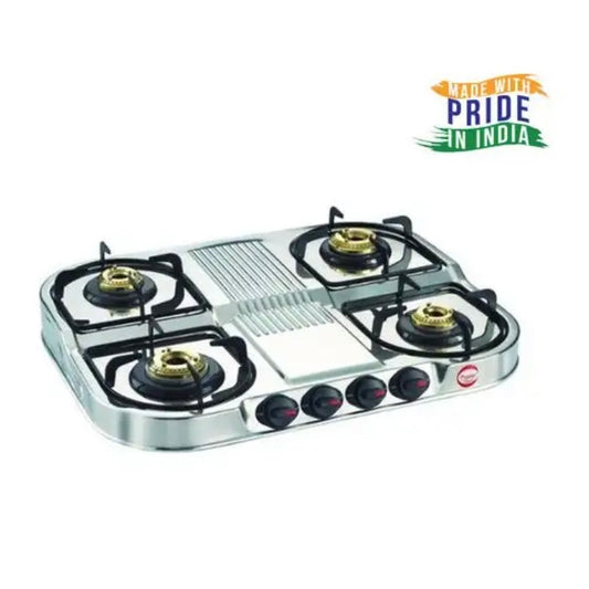 Prestige Royal Stainless Steel 4 Burners Gas Stove