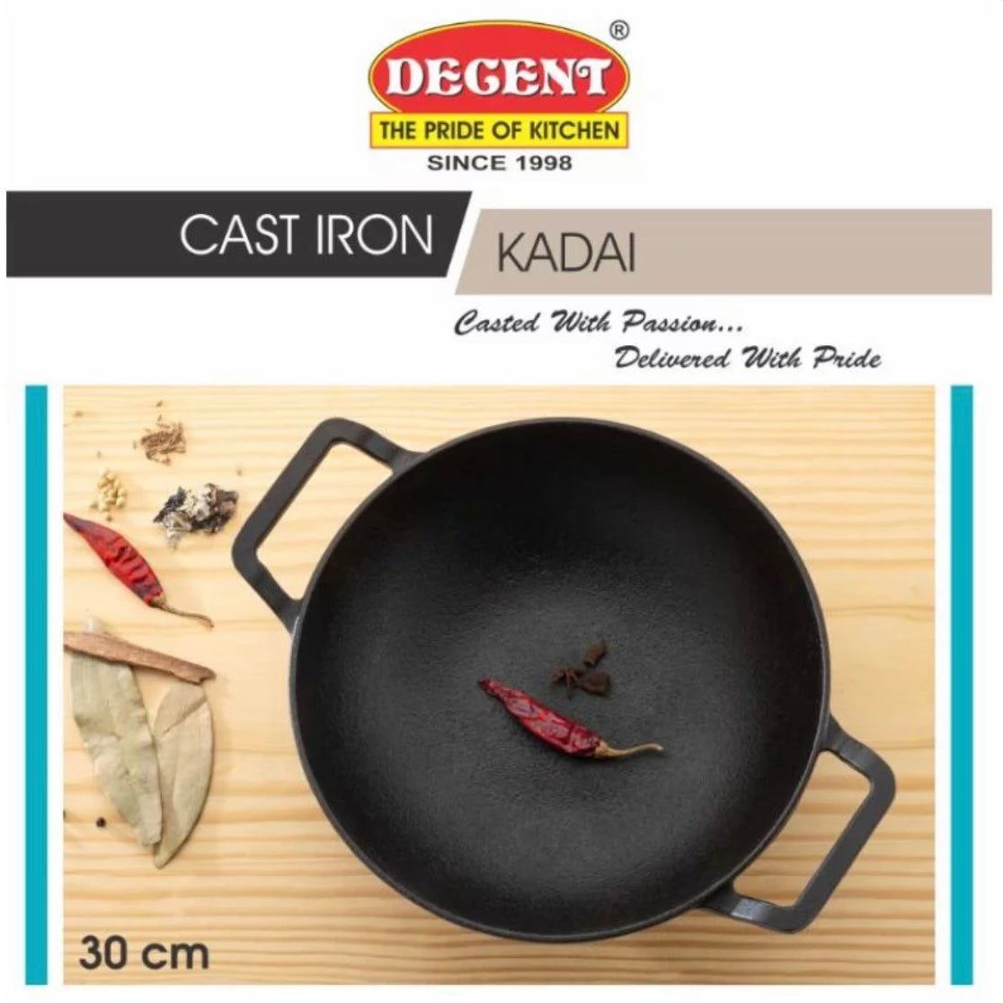 Cast Iron Kadai (30cm)