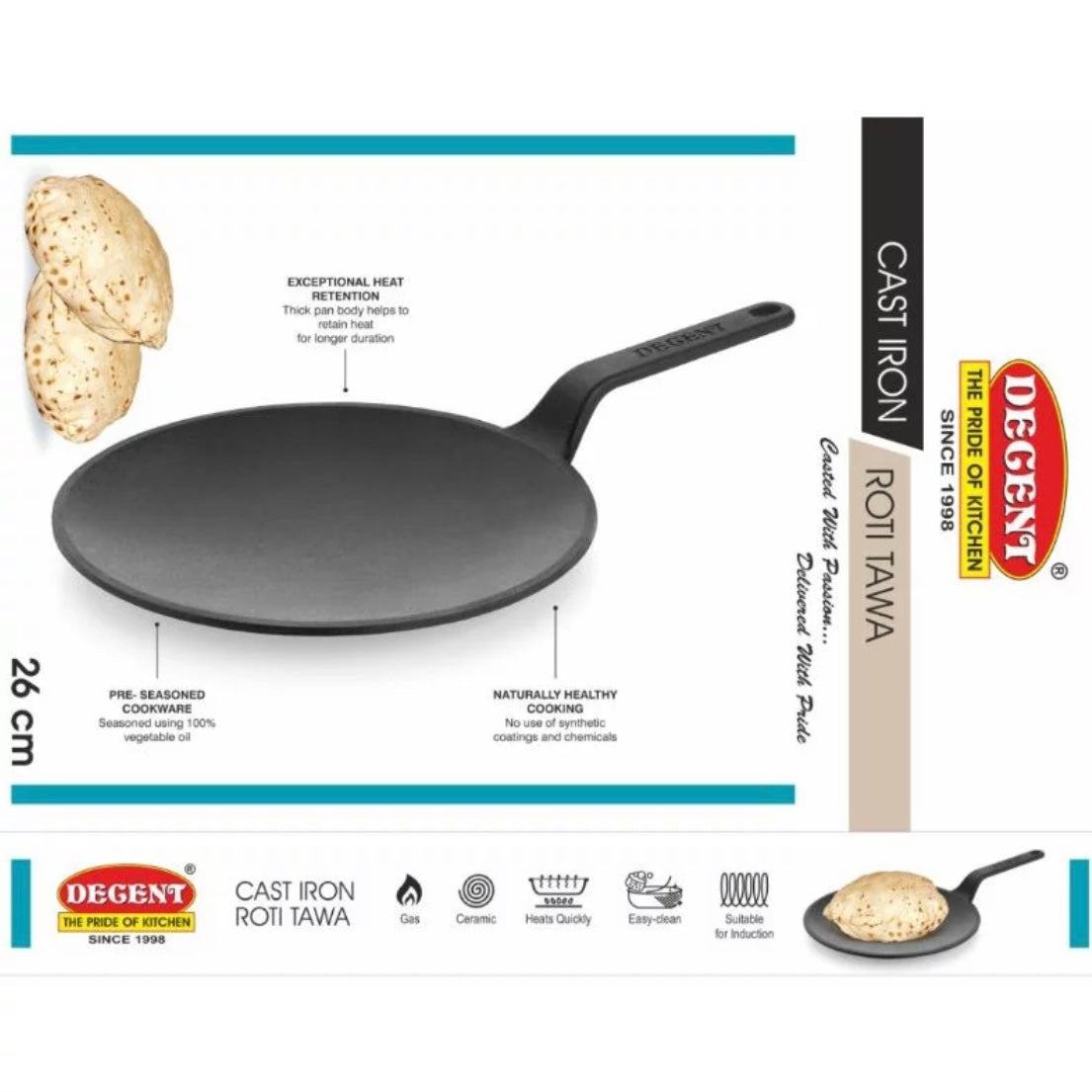 Cast Iron Roti Tawa (26cm)