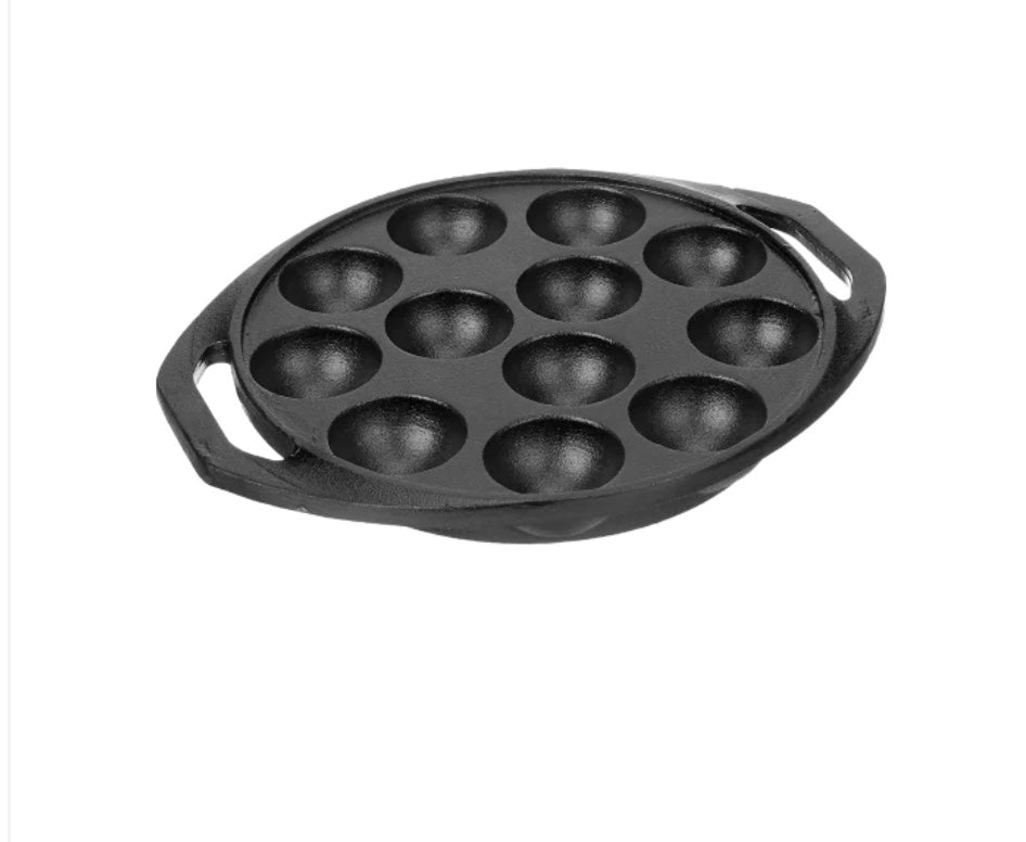 Cast Iron Paddu Appe Maker (12 Cavity) Premium Cast Iron 12cavity Paniyaram Paddu Maker Pre-Seasoned