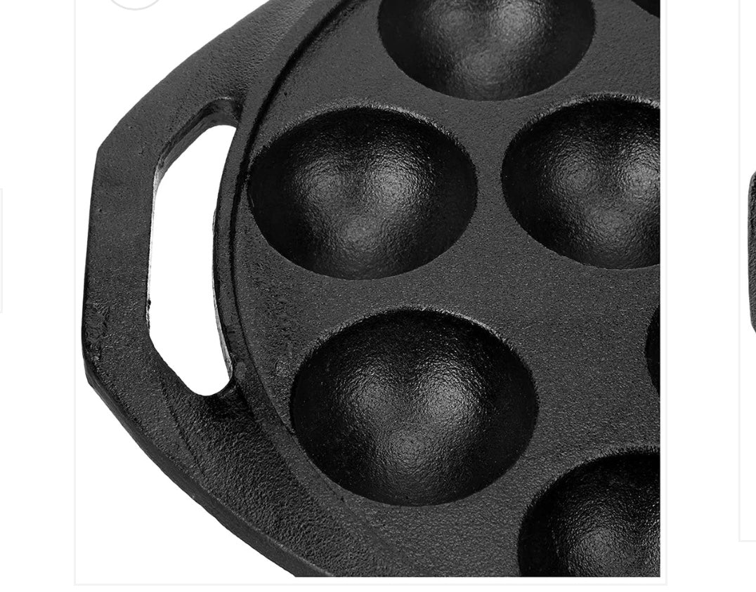 Cast Iron Paddu Appe Maker (12 Cavity) Premium Cast Iron 12cavity Paniyaram Paddu Maker Pre-Seasoned